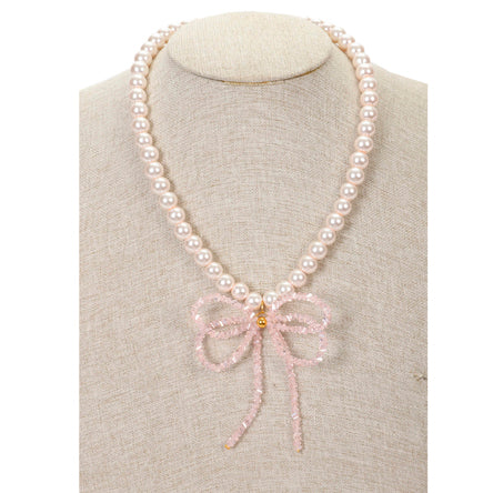 Collar De Perlas Rosa