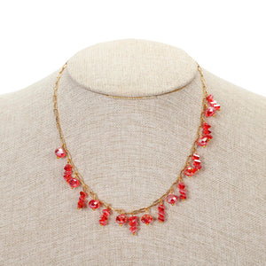 Collar De Cristal Rojo