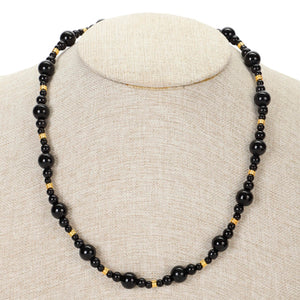 Collar De Perlas Negro