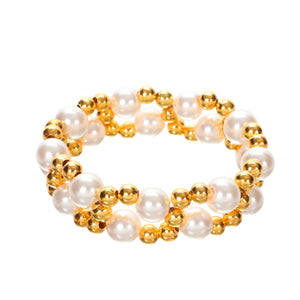 Pulsera De Perlas Y Oro