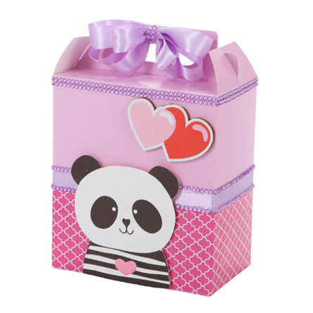 Caja Lila Con Panda