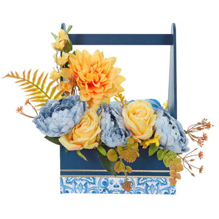 Arreglo Floral Azul/Amarillo
