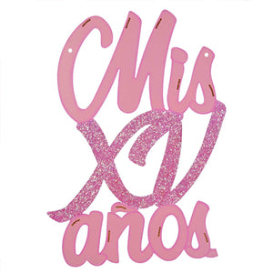 Letrero Xv Años Rosa