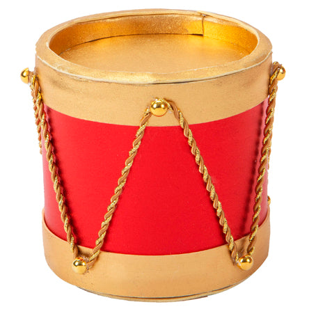 Tambor Navideño Rojo-Oro
