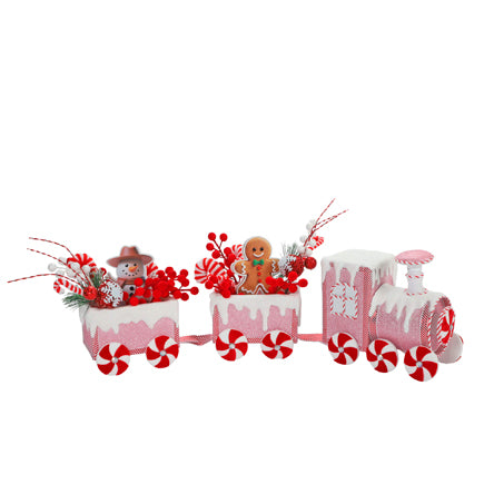 Trenecito Navideño Caramelo Rojo-Rosa