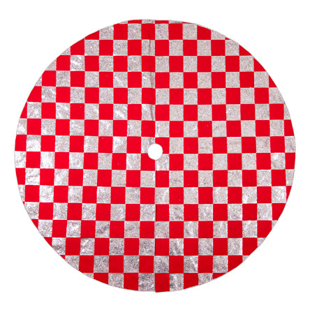 Pie De Árbol Rojo/Plata (Cuadros)