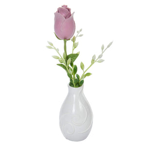 Florero Con Rosa De Fomi Moldeable