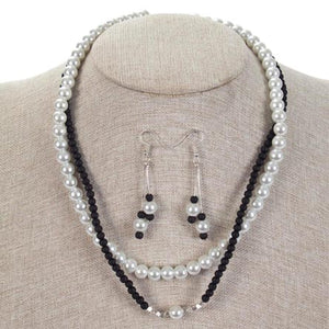 Collar Blanco/Negro Caucho