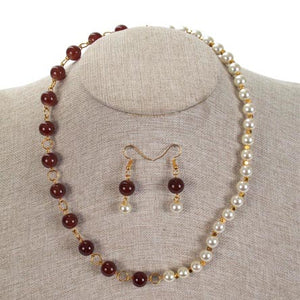 Collar Marfil-Cafe
