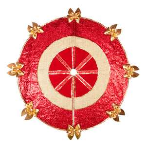 Pie De Árbol Rojo/Oro