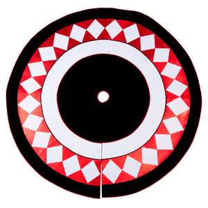 Pie De Árbol Navideño Rojo-Negro