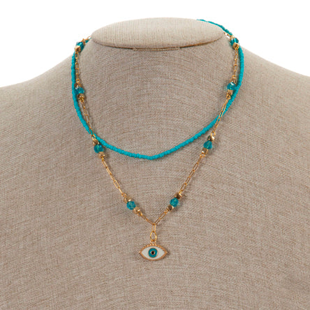Collar Oro-Turquesa