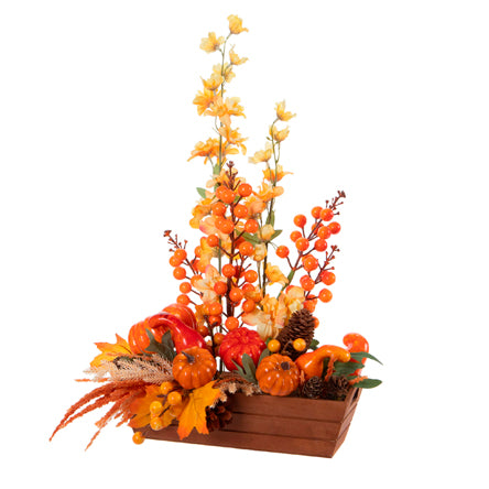Arreglo Otoñal Con Calabazas