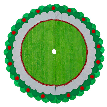 Pie De Árbol Navideño Verde-Rojo