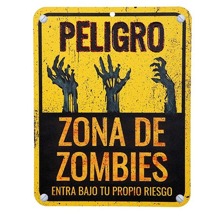 Letrero Zombie