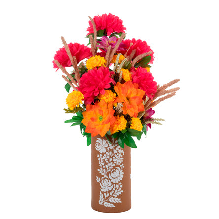 Arreglo Alto Con Flores Y Crisantemo