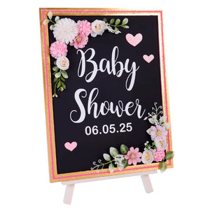 Pizarron Baby Shower Rosa