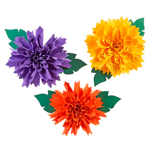 Flores De Cempasúchil Con Cartulina