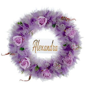 Corona De Tul Con Flores