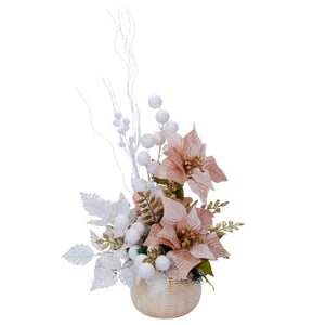 Centro De Mesa Navideño Blanco-Marfil