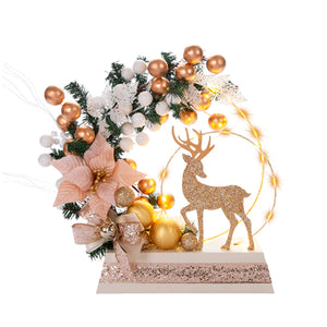 Centro De Mesa Navideño Con Reno