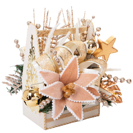 Arreglo Navideño Champagne Cascabel