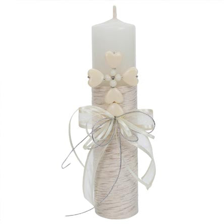 Vela Bautizo Marfil/Plata