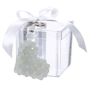 Llavero Boda Corazón Tejido