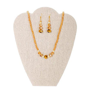 Set Collar Y Aretes Boda  Marfil