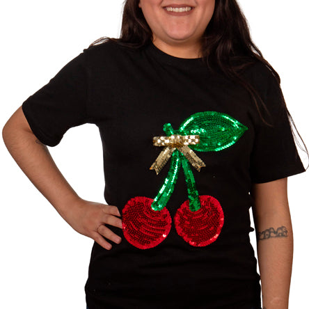 Playera Negra Cereza