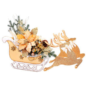 Trineo Con Renos Navideño