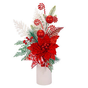 Arreglo Navideño Rojo- Blanco