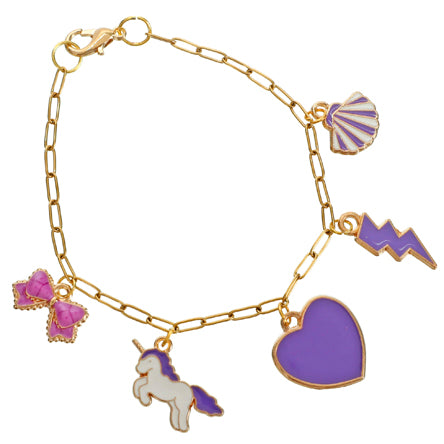 Pulsera Dijes Morados