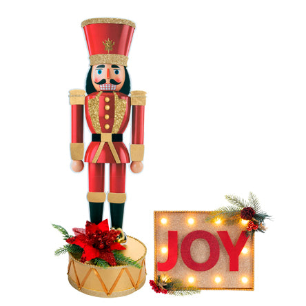 Cascanueces Rojo Con Letrero