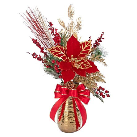 Arreglo Navideño Con Nochebuena