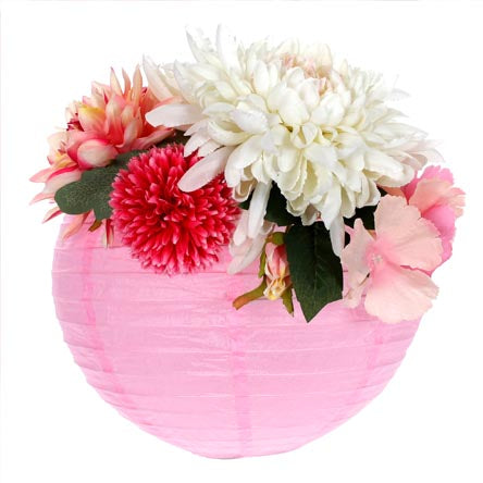 Adorno Pantalla Con Crisantemos