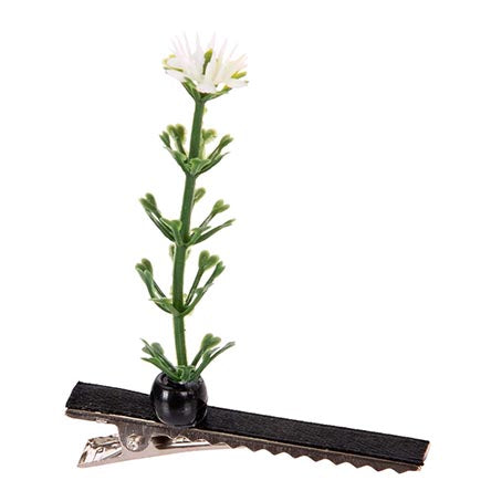 Broche Con Flor Blanca