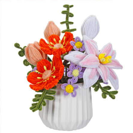 Arreglo Con Flores De Chenille
