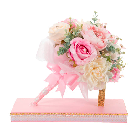 Ramo Para Xv Años Rosa-Blanco