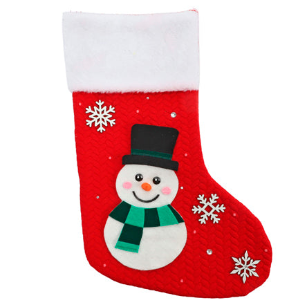 Bota Navideña Muñeco De Nieve