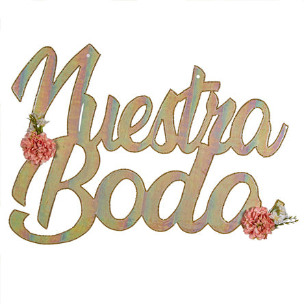 Letrero Nuestra Boda Vintage