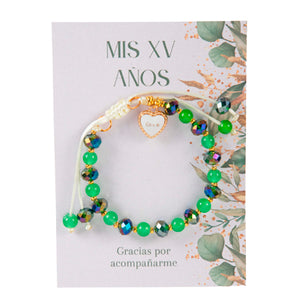 Recuerdo Pulsera Xv Años Verde