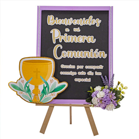 Letrero Comunion Lavanda