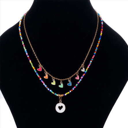 Collar Con Dijes Corazón
