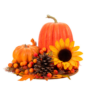 Arreglo Otoñal Con Calabazas
