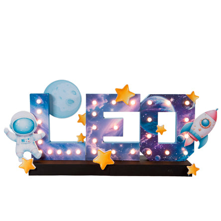 Letrero Astronauta Galaxia