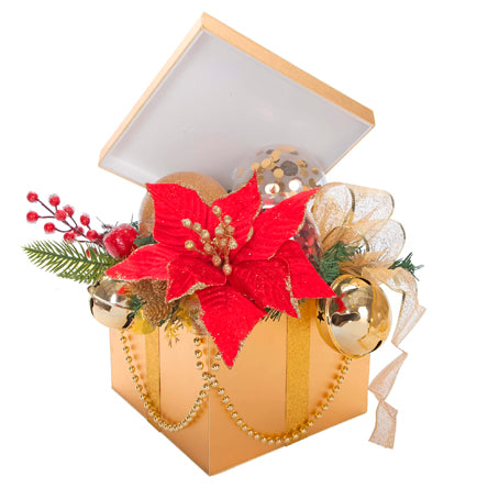 Arreglo Regalo Oro/Rojo