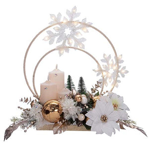 Arreglo Navideño Nochebuena Blanca