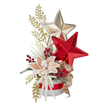 Centro De Mesa Navideño Estrellas