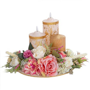 Centro De Mesa Con Velas